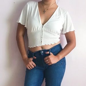 White Peasant Top